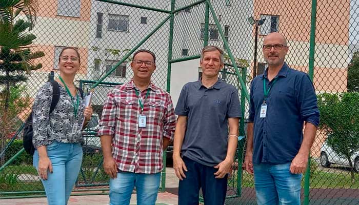 Técnicos da Diretoria de Gestão de Resíduos visitaram condomínio residencial no Parque Continental para conhecer sistema de coleta seletiva e propor parcerias.