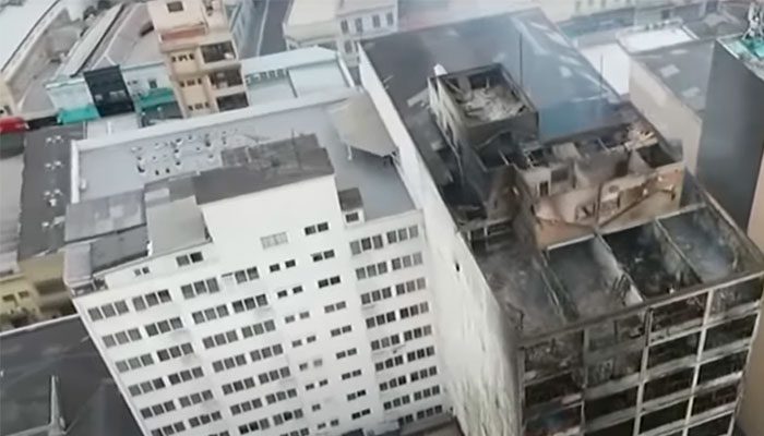 Condomínio autoriza implosão de prédio incendiado que pode cair no Centro de SP