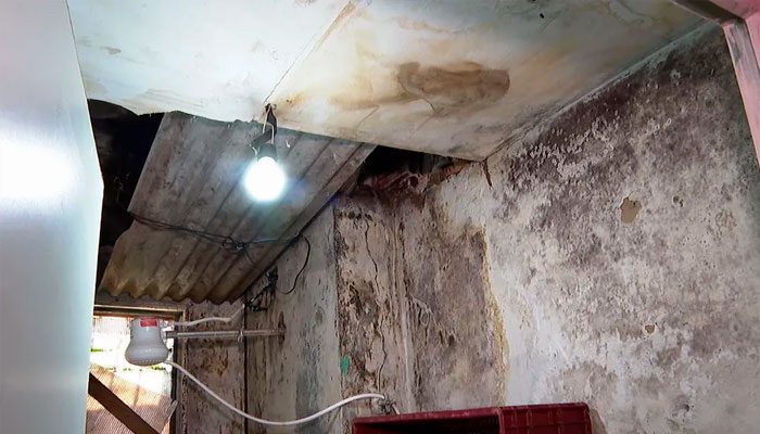 Teto de apartamento em condomínio da Cohab em Ribeirão Preto caiu