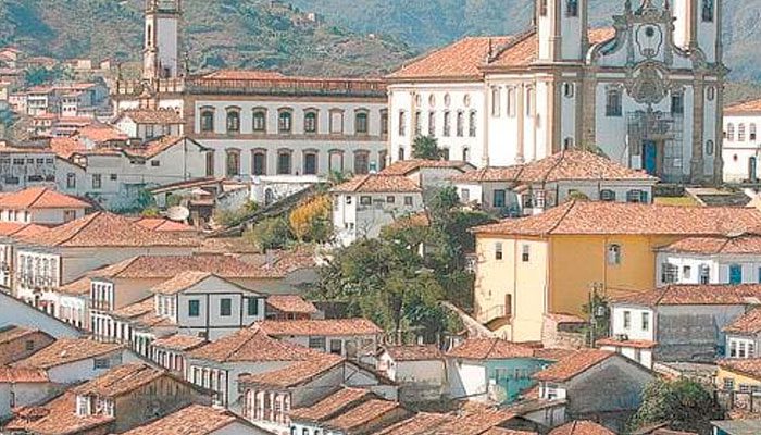 Centro histórico de Ouro Preto, na região Central de Minas Gerais