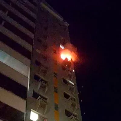 Incêndio atinge apartamento no 9º andar de condomínio na zona Leste de Teresina