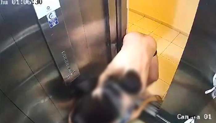 Polícia investiga homem flagrado ‘arrastando’ mulher pelos cabelos dentro de elevador em João Pessoa