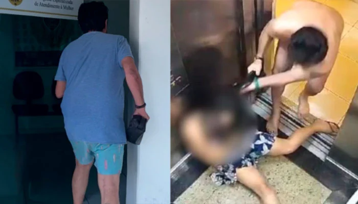 Advogado flagrado agredindo mulher em elevador passa por audiência de instrução em João Pessoa