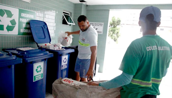 Coleta seletiva atende a condomínios residenciais e estabelecimentos comerciais em 27 bairros