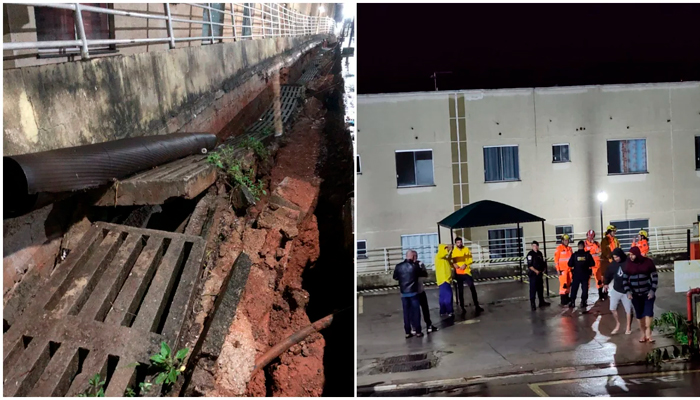 Chuva forte derruba muro e mais de 100 moradores deixam condomínio em Pará de Minas