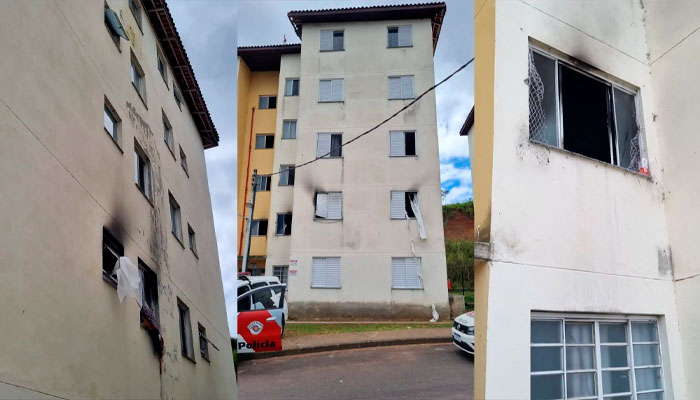 Homem provoca incêndio em apartamento de ex-mulher, em Suzano