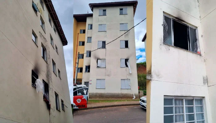 Homem provoca incêndio em apartamento de ex-mulher, em Suzano