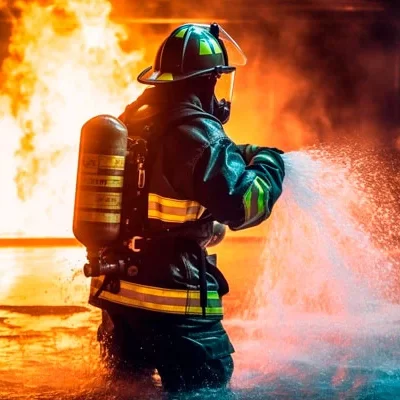 Bombeiro resgata vizinhos sozinho durante incêndio