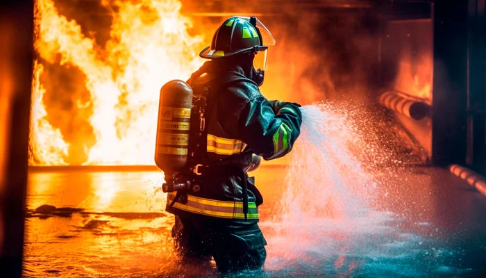 Bombeiro resgata vizinhos sozinho durante incêndio