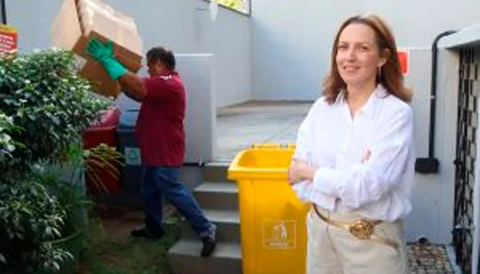 Carolina é síndica no Edifício Port Cannes, que passou a fazer parte da iniciativa (Foto: Edimar Soares)