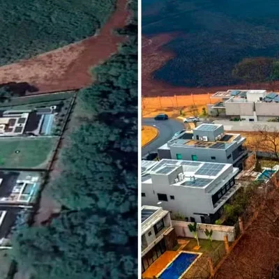 Veja antes e depois em condomínio de luxo evacuado após fogo chegar próximo a casas, em SP