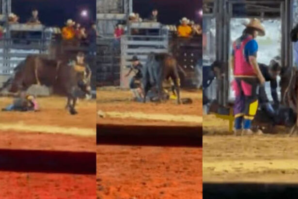 Peão é pisoteado por touro na ExpoVG e sofre fratura em três costelas