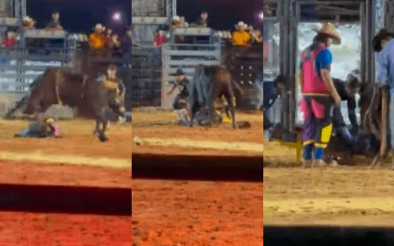 Peão é pisoteado por touro na ExpoVG e sofre fratura em três costelas