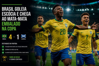 Brasil goleia Escócia e chega ao mata-mata embalado na Copa-sindicolegal