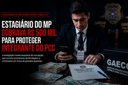 Estagiário do MP cobrava R$ 500 mil para proteger integrante do PCC-sindicolegal
