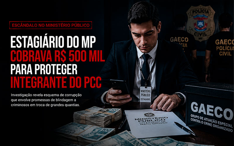 Estagiário do MP cobrava R$ 500 mil para proteger integrante do PCC-sindicolegal