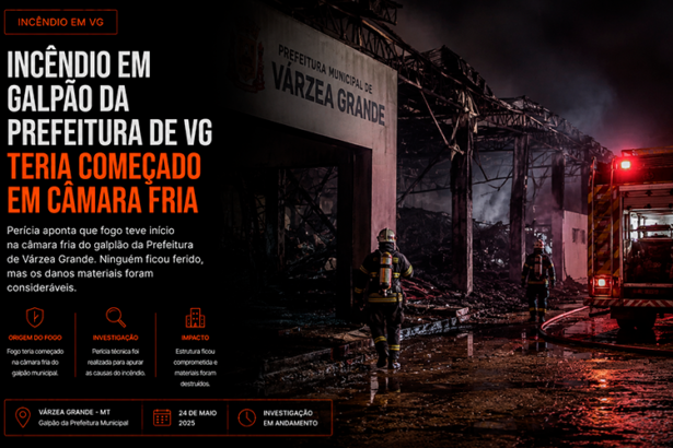 Incêndio em galpão da Prefeitura de VG teria começado em câmara fria-sindicolegal