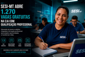 Sesi-MT abre 1.270 vagas gratuitas na EJA com qualificação profissional-sindicolegal