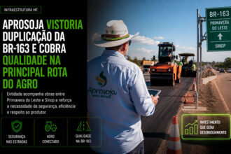 Aprosoja vistoria duplicação da BR-163 e cobra qualidade na principal rota do agro-sindicolegal