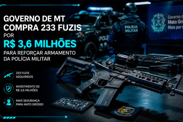 Governo de MT compra 233 fuzis por R$ 3,6 milhões para reforçar armamento da Polícia Militar-sindicolegal