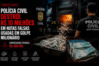 Polícia Civil destrói R$ 10 milhões em notas falsas usadas em golpe milionário; empresário perdeu R$ 400 mil-sindicolegal