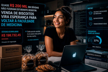 Quase R$ 200 mil em dívidas não fizeram estudante desistir: venda de biscoitos vira esperança para voltar à faculdade de Medicina-sindicolegal