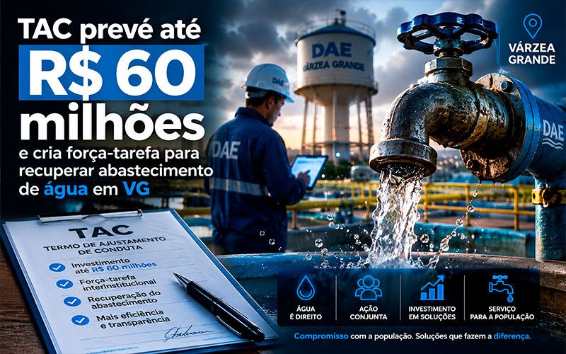 TAC prevê até R$ 60 milhões e cria força-tarefa para recuperar abastecimento de água em VG-sindicolegal