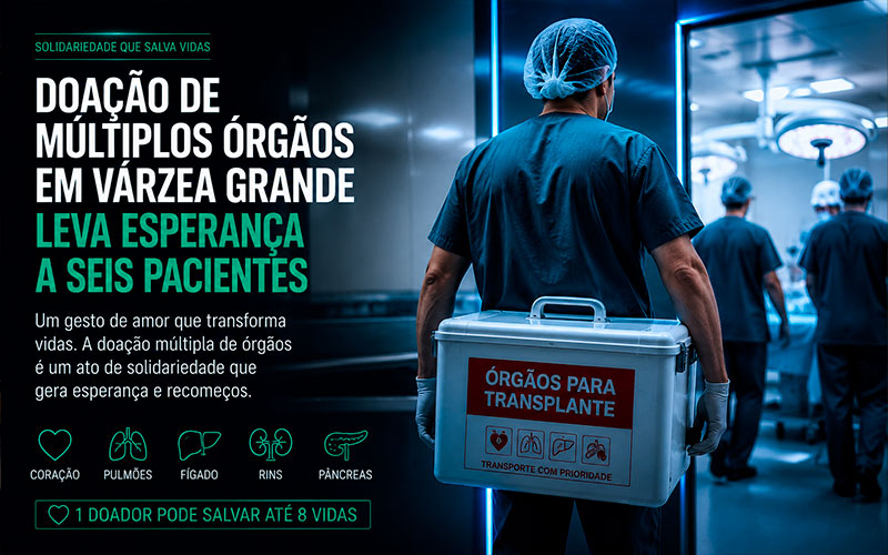 Doação de múltiplos órgãos em Várzea Grande leva esperança a seis pacientes-sindicolegal