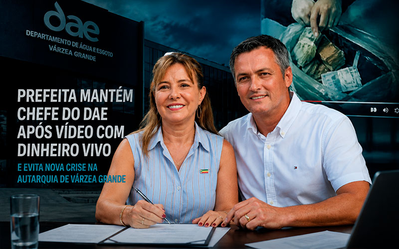 Prefeita mantém chefe do DAE após vídeo com dinheiro vivo e evita nova crise na autarquia de Várzea Grande-sindicolegal