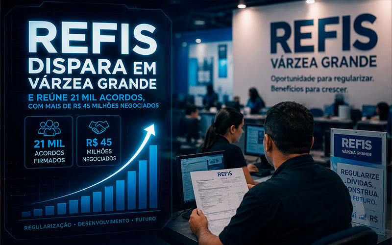 Refis dispara em Várzea Grande e reúne 21 mil acordos, com mais de R$ 45 milhões negociados-sindicolegal