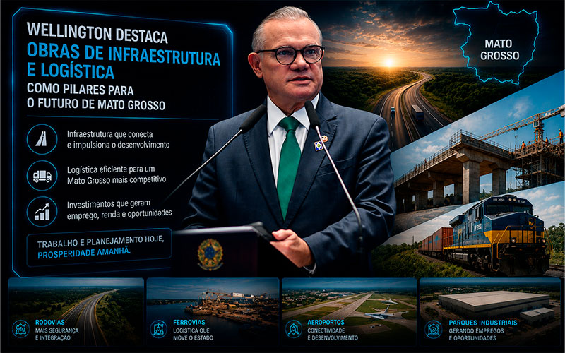 Wellington destaca obras de infraestrutura e logística como pilares para o futuro de Mato Grosso-sindicolegal
