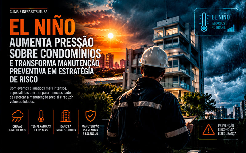 El Niño aumenta pressão sobre condomínios e transforma manutenção preventiva em estratégia de risco-sindicolegal