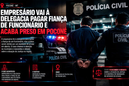 Empresário vai à delegacia pagar fiança de funcionário e acaba preso em Poconé-sindicolegal